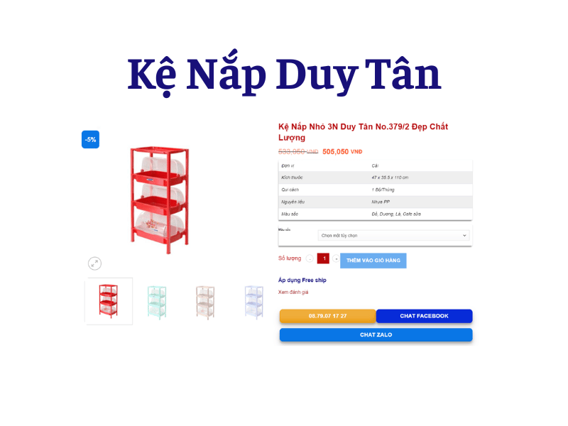 Kệ Nắp Duy Tân