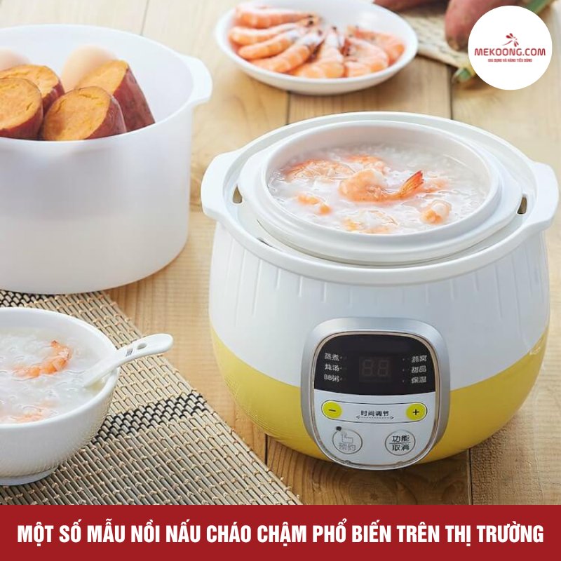 Một số mẫu nồi nấu cháo chậm phổ biến trên thị trường