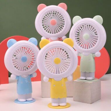 Quà tặng Công Nghệ Quạt cầm tay và để bàn mini có đèn LED