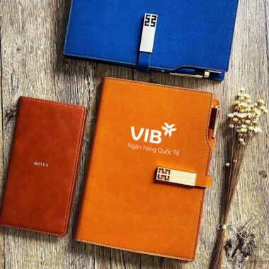 Sổ in tay logo Vib cao cấp SILGMK14