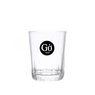 Ly thủy tinh in logo quán gờ café