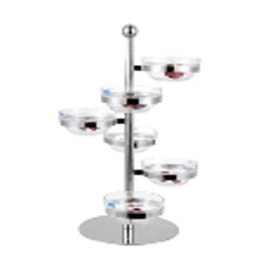 Đế trang trí 6 tô thủy tinh SX 7107 cố-định