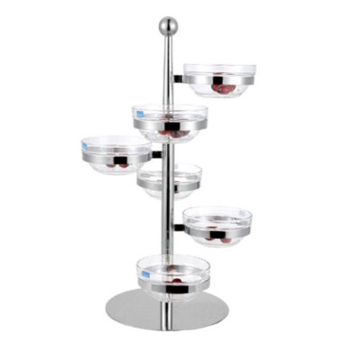 Đế trang trí 6 tô thủy tinh SX-7107 (cố định)