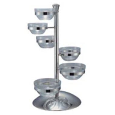 Giá thủy tinh để chén 6 tầng (xoay) N3-DCG121478-6