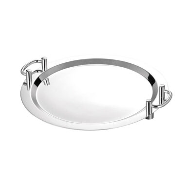 Khay trưng bày inox tròn có tay nắm 122003S