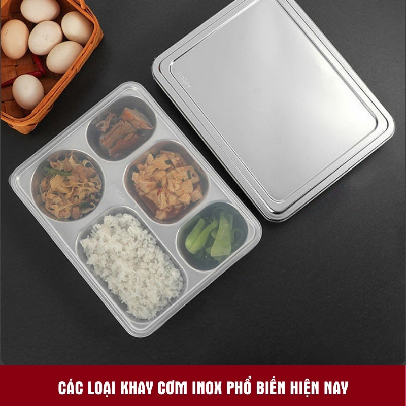 Các loại khay cơm inox phổ biến hiện nay Mekoong