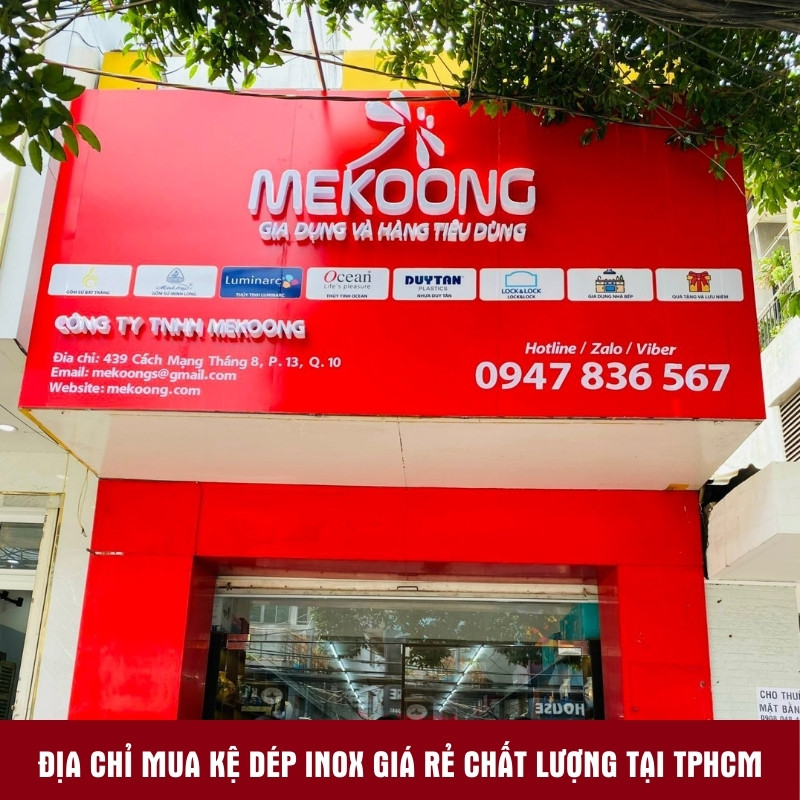 Địa chỉ mua kệ dép inox giá rẻ chất lượng tại TPHCM Mekoong