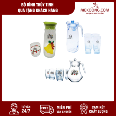 Bộ Bình Thủy Tinh Quà Tặng Khách Hàng