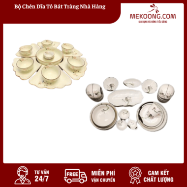 Bộ Chén Dĩa Tô Bát Tràng Nhà Hàng