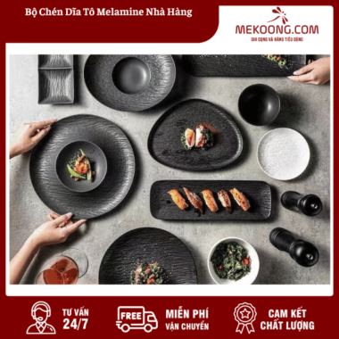 Bộ Chén Dĩa Tô Melamine Nhà Hàng
