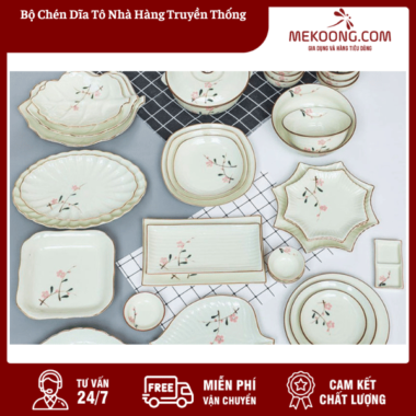 Bộ Chén Dĩa Tô  Nhà Hàng Truyền Thống