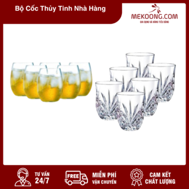 Bộ Cốc Thủy Tinh Nhà Hàng