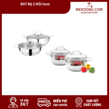 BST Bộ 2 Nồi inox NINOXMK46