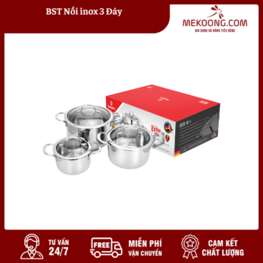 BST Nồi inox 3 Đáy