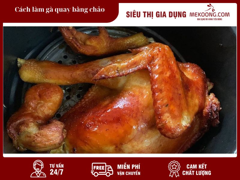 Cách làm gà quay bằng chảo