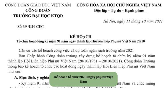 Kế hoạch tổ chức 2010 ngày phụ nữ Việt Nam Mekoong