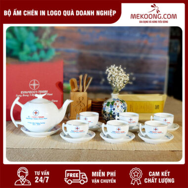 Bộ ấm chén in logo Quà Doanh Nghiệp