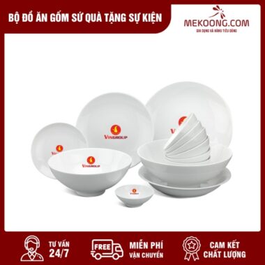 Bộ Đồ Ăn Gốm Sứ Quà Tặng Sự Kiện