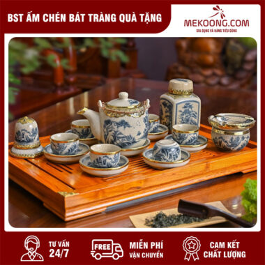 BST Ấm Chén Bát Tràng Quà Tặng