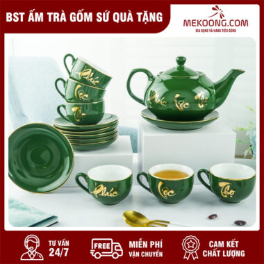 BST Ấm Trà Gốm Sứ Quà Tặng