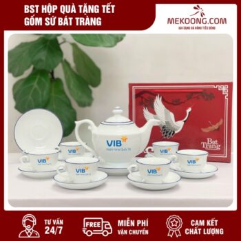 BST Hộp Quà Tặng Tết Gốm Sứ Bát Tràng HQTMK19