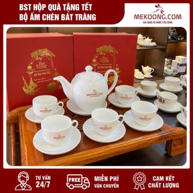 BST Hộp Quà Tết Bộ Ấm Chén Bát Tràng