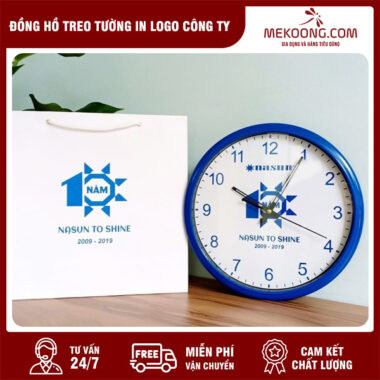 Đồng Hồ Treo Tường in logo công ty