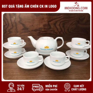 BST Quà Tặng  Ấm Chén Ck In Logo