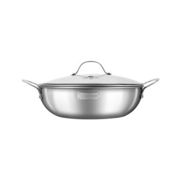 Chảo xào inox cao cấp 3 lớp đáy liền Elmich Trimax EL-3797 size 28cm