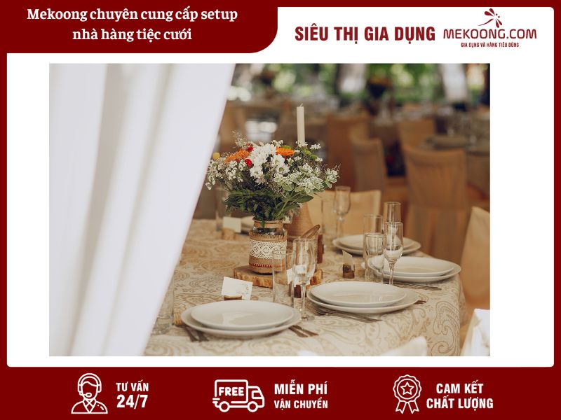 Mekoong chuyên cung cấp setup nhà hàng tiệc cưới