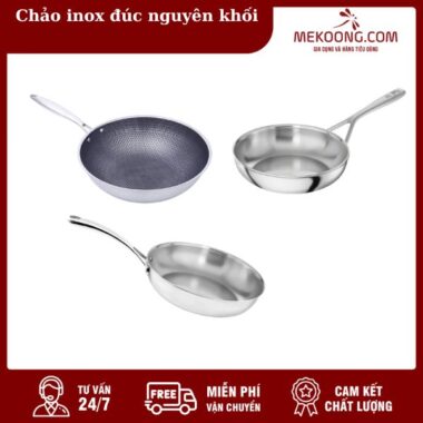 chảo inox đúc nguyên khối