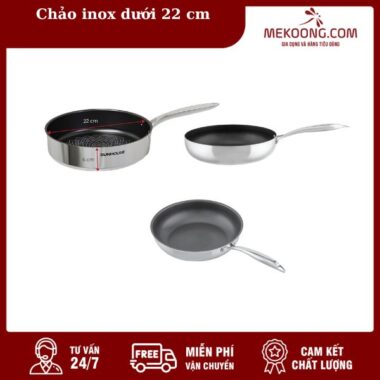chảo inox dưới 22 cm