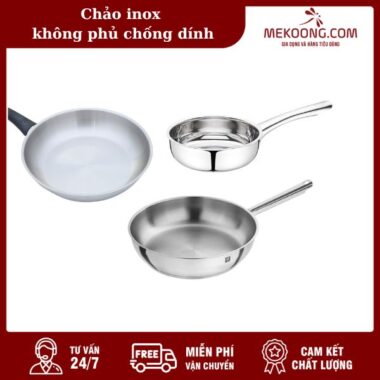 chảo inox không phủ chống dính