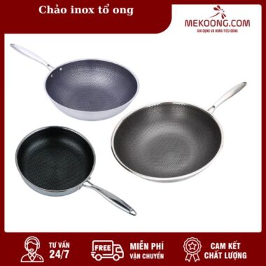 chảo inox tổ ong