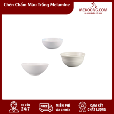 Chén Chấm Màu Trắng