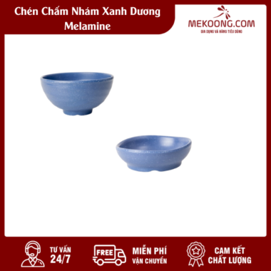 Chén Chấm Nhám Xanh Dương