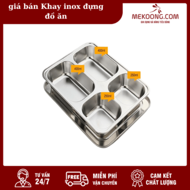 giá bán Khay inox đựng đồ ăn