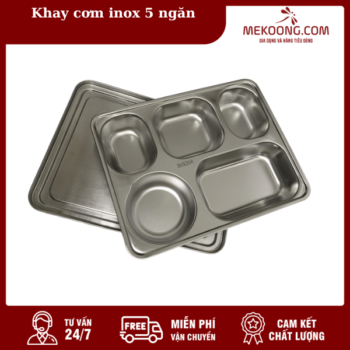 Khay cơm inox 5 ngăn