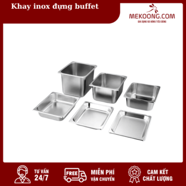 Khay inox đựng buffet