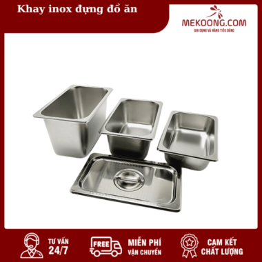 Khay inox đựng đồ ăn