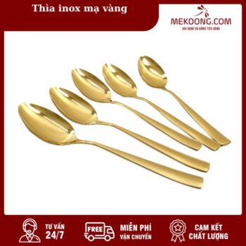 Thìa inox mạ vàng