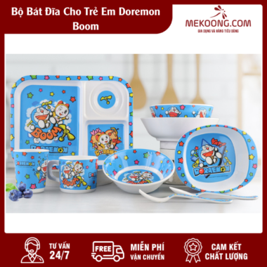 Bộ Bát Đĩa Cho Trẻ Em Doremon Boom