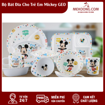 Bộ Bát Đĩa Cho Trẻ Em Mickey GEO Melamine Superware