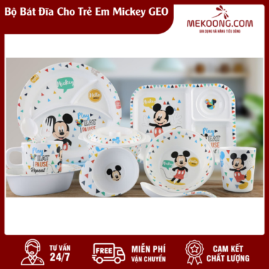 Bộ Bát Đĩa Cho Trẻ Em Mickey GEO
