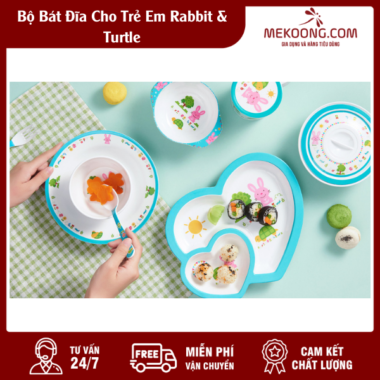 Bộ Bát Đĩa Cho Trẻ Em Rabbit & Turtle
