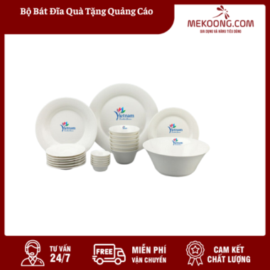 Bộ Bát Đĩa Quà Tặng Quảng Cáo