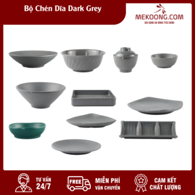 Bộ Chén Dĩa Dark Grey