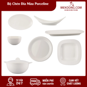 Bộ Chén Đĩa Màu Porceline Melamine Superware