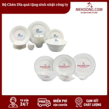 Bộ Chén Dĩa quà tặng sinh nhật công ty