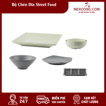 Bộ Chén Dĩa Street Food Melamine Superware